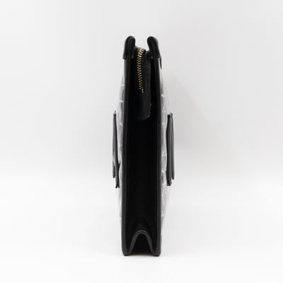 Large Pouch Tweed PVC black