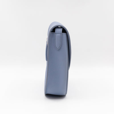Trotteur Bag Medium Light Blue Grained Calfskin Leather