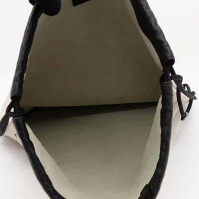 Coco Capitan Logo Drawstring Backpack White Leather