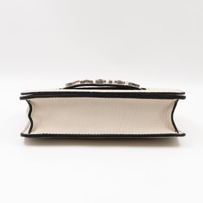 J'Adior Flap Bag Medium White Leather