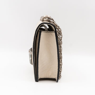 J'Adior Flap Bag Medium White Leather