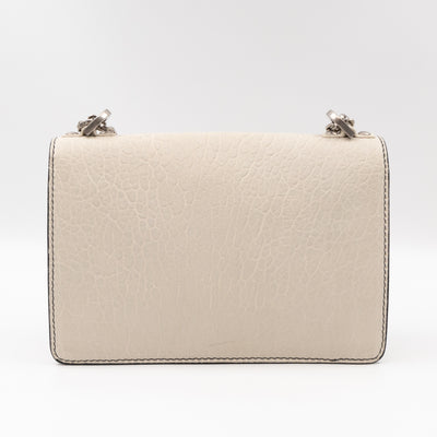 J'Adior Flap Bag Medium White Leather