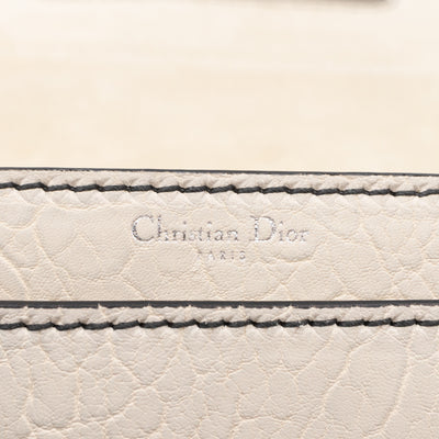 J'Adior Flap Bag Medium White Leather