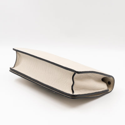 J'Adior Flap Bag Medium White Leather