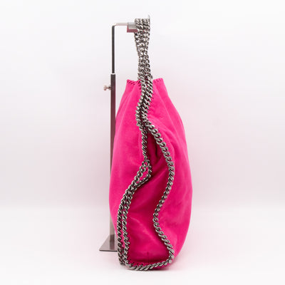 Falabella Fold Over Tote Pink Silver