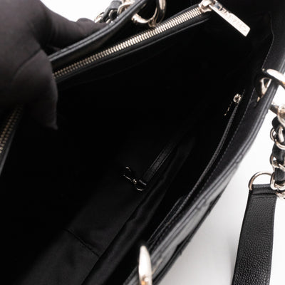 GST XL Grand Shopping Tote Black Caviar Silver