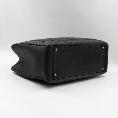 GST XL Grand Shopping Tote Black Caviar Silver