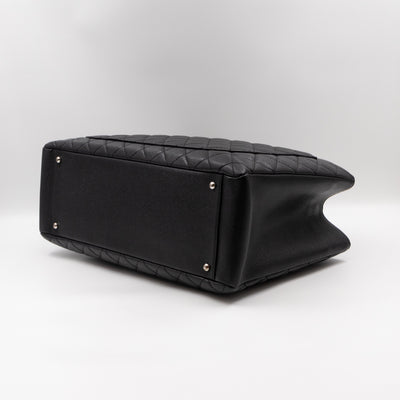 GST XL Grand Shopping Tote Black Caviar Silver
