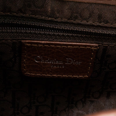 Saddle Bag Beige Shearling Brown Leather