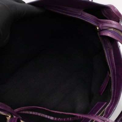 Classic City Bag Violet Cross Perforated Leather
