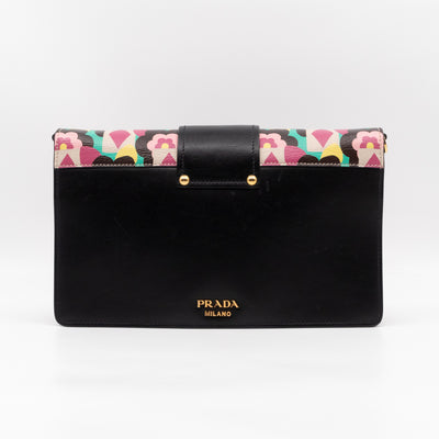 Ribbon Shoulder Bag Peony Floral Leather