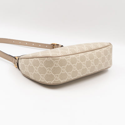 Ophidia Small Shoulder Bag GG Supreme Beige