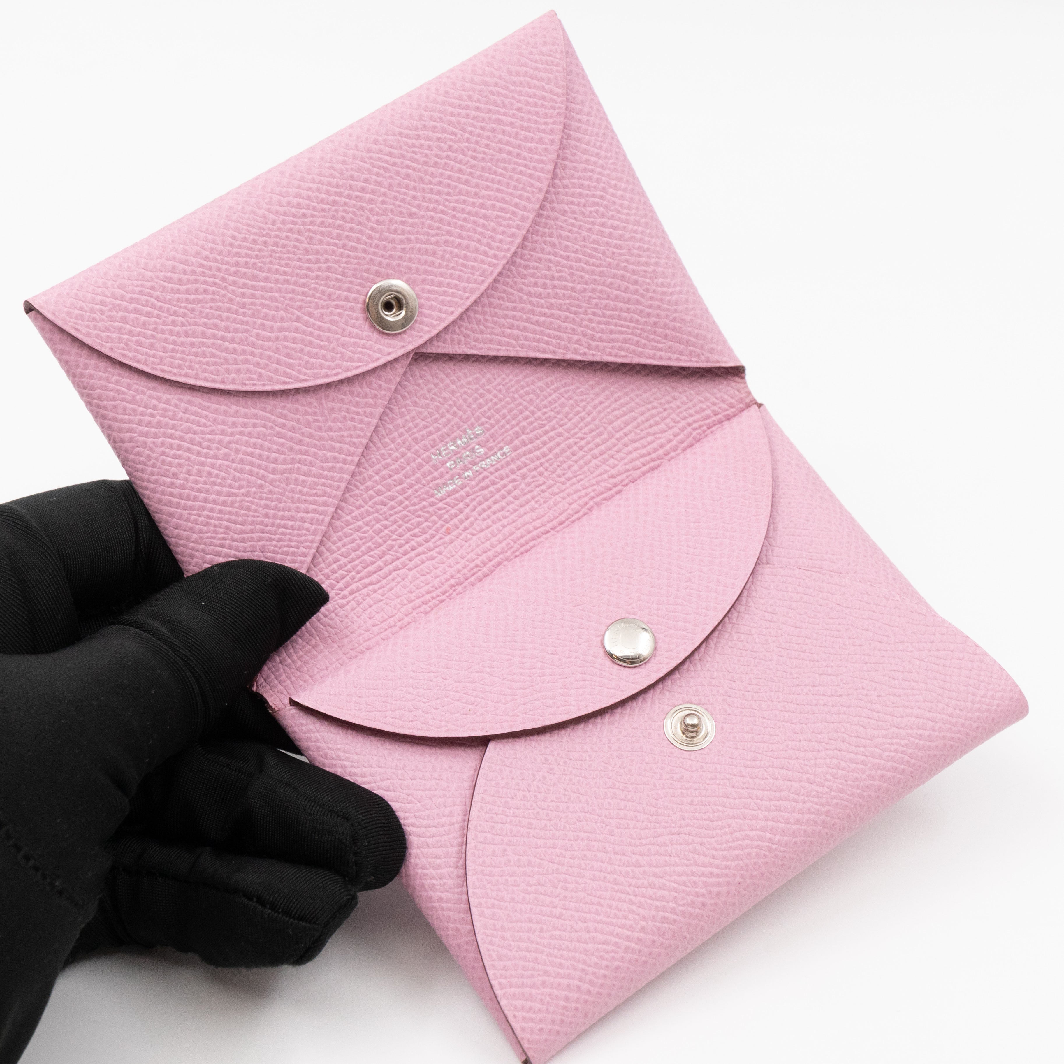 Calvi Duo Card Holder Mauve Sylvestre Leather