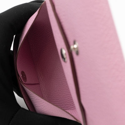 Calvi Duo Card Holder Mauve Sylvestre Leather