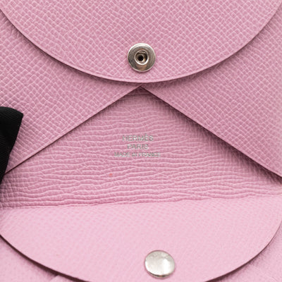 Calvi Duo Card Holder Mauve Sylvestre Leather