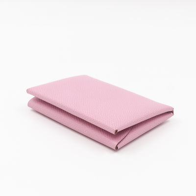 Calvi Duo Card Holder Mauve Sylvestre Leather