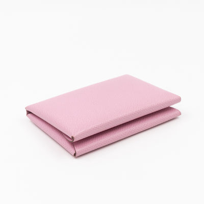Calvi Duo Card Holder Mauve Sylvestre Leather