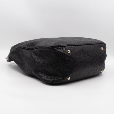 Evelina Hobo Black Leather