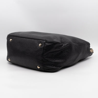 Evelina Hobo Black Leather