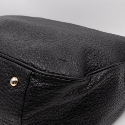 Evelina Hobo Black Leather