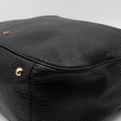 Evelina Hobo Black Leather