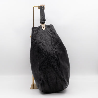 Evelina Hobo Black Leather
