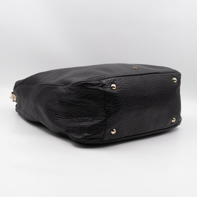 Evelina Hobo Black Leather
