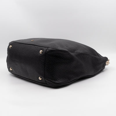 Evelina Hobo Black Leather