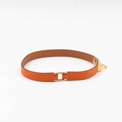 Rivale Double Tour Bracelet Orange Leather