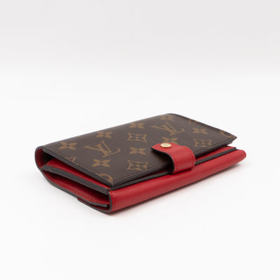 Pallas Compact Wallet Monogram Red Leather