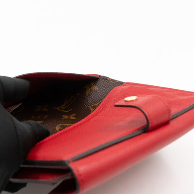 Pallas Compact Wallet Monogram Red Leather