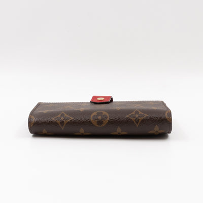 Pallas Compact Wallet Monogram Red Leather