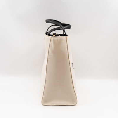 G-Tote Shopping Bag Medium Beige Canvas
