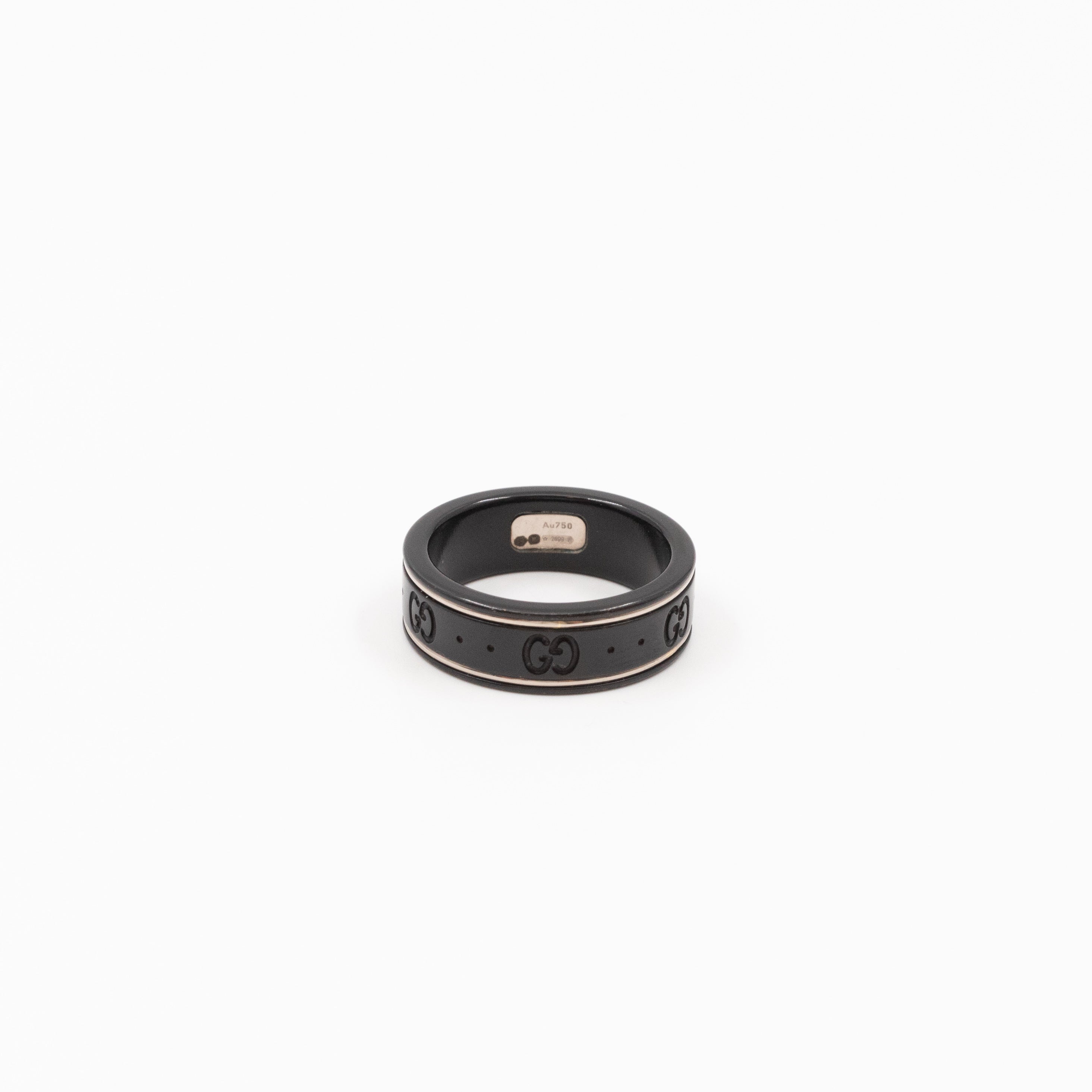 Icon Thin Band White Gold Black