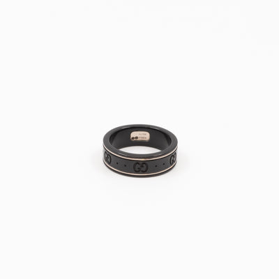Icon Thin Band White Gold Black