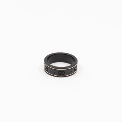 Icon Thin Band White Gold Black