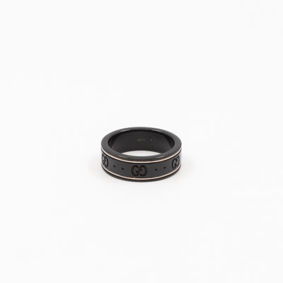 Icon Thin Band White Gold Black