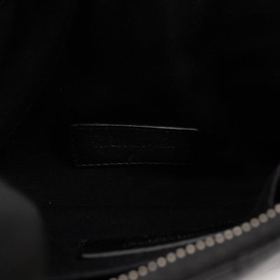 Monogram Pouch Black Matelasse Leather