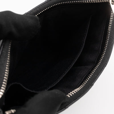 Monogram Pouch Black Matelasse Leather