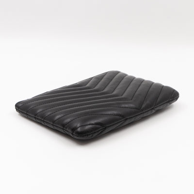 Monogram Pouch Black Matelasse Leather