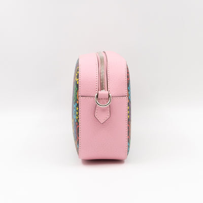 GG Psychedelic Shoulder Bag Canvas Pink Leather