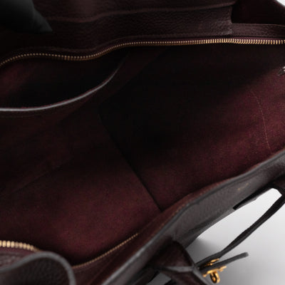 Large Zipped Bayswater Oxblood Leather