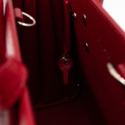 Sac de Jour Nano Red Croc Embossed Leather