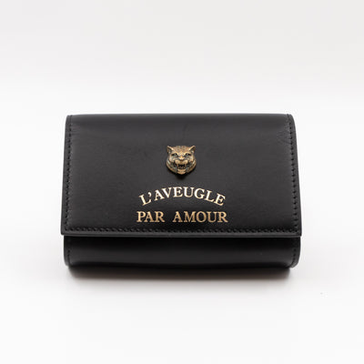 Animalier L'Aveugle Par Amour Mini Crossbody Bag Black Leather