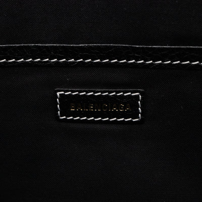 Bazar Pouch Clutch Multicolor Striped Calfskin Leather