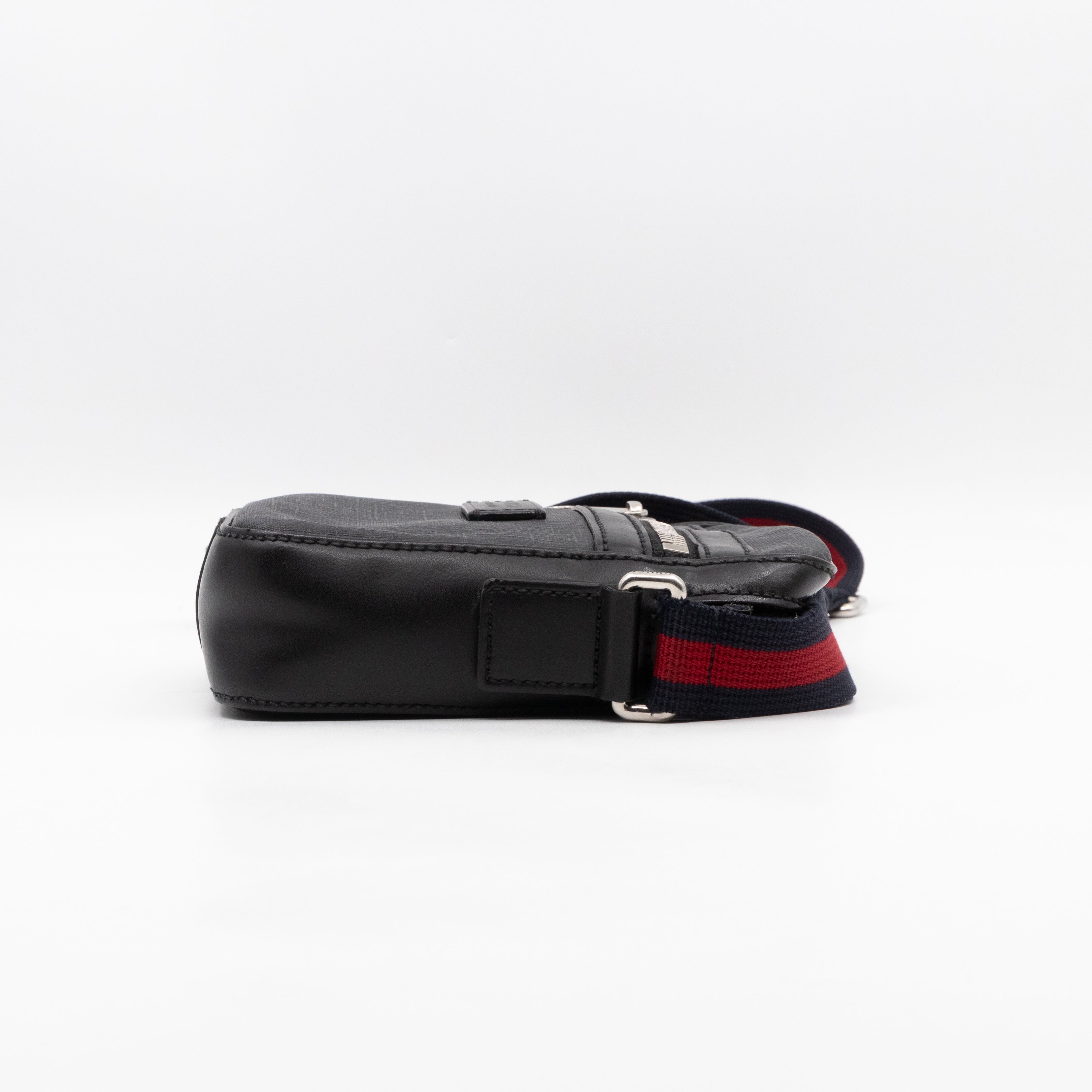 Mini Messenger GG Supreme Black Leather