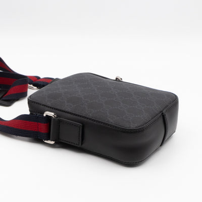 Mini Messenger GG Supreme Black Leather