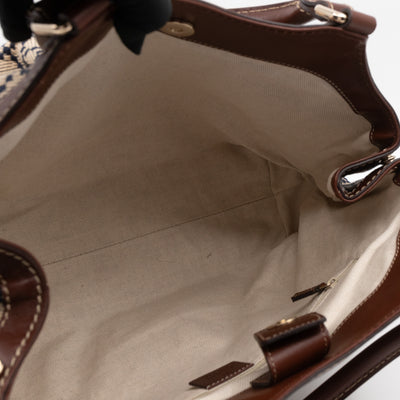 Sukey Large Tote Bag Beige Diamante Canvas