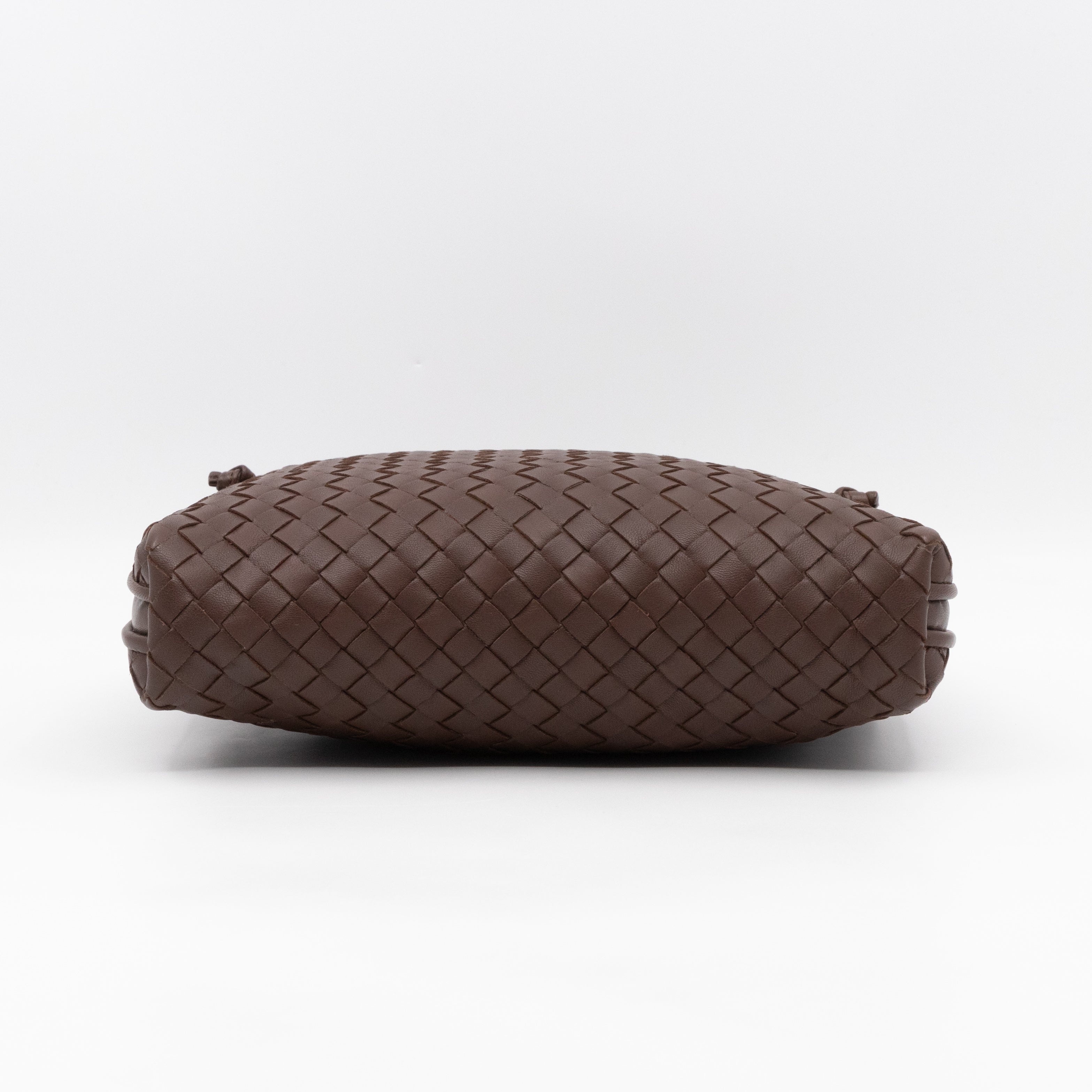 Nodini Crossbody Intrecciato Woven Brown Nappa Leather