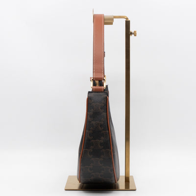 Ava Bag Triomphe Canvas Tan Calfskin Leather
